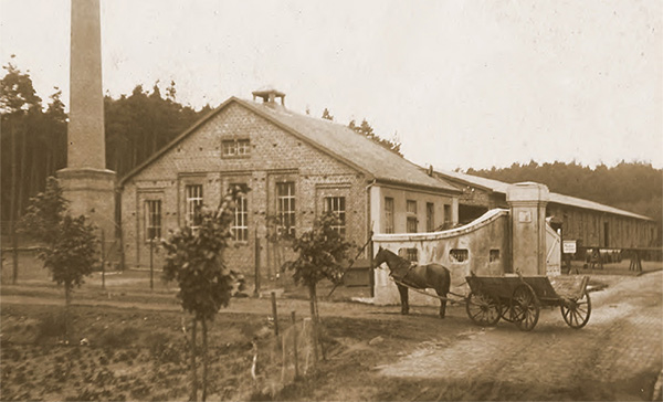 Das ursprüngliche Krafthaus der Senffabrik Leman ohne Dampfmaschine