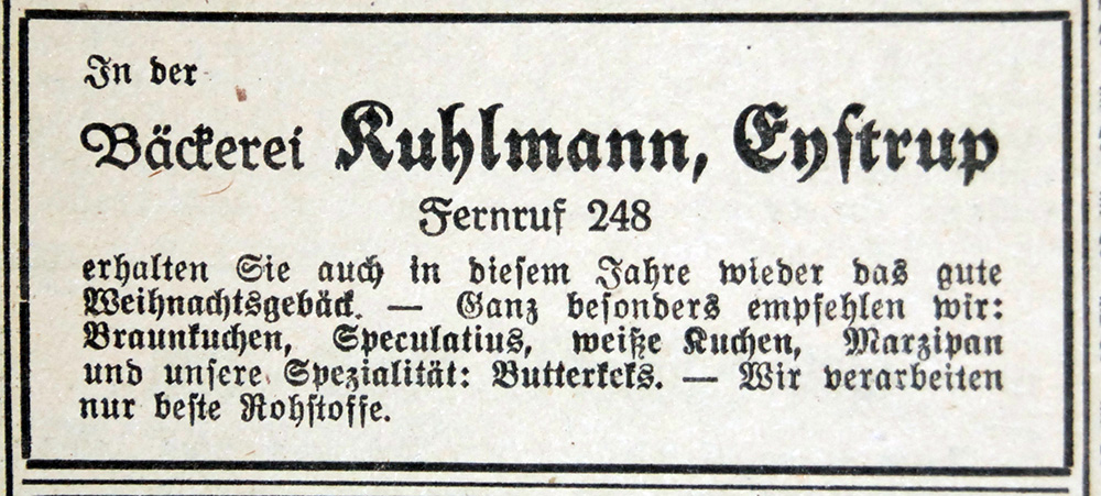 Hoyaer Wochenblatt vom 14.12.1937
