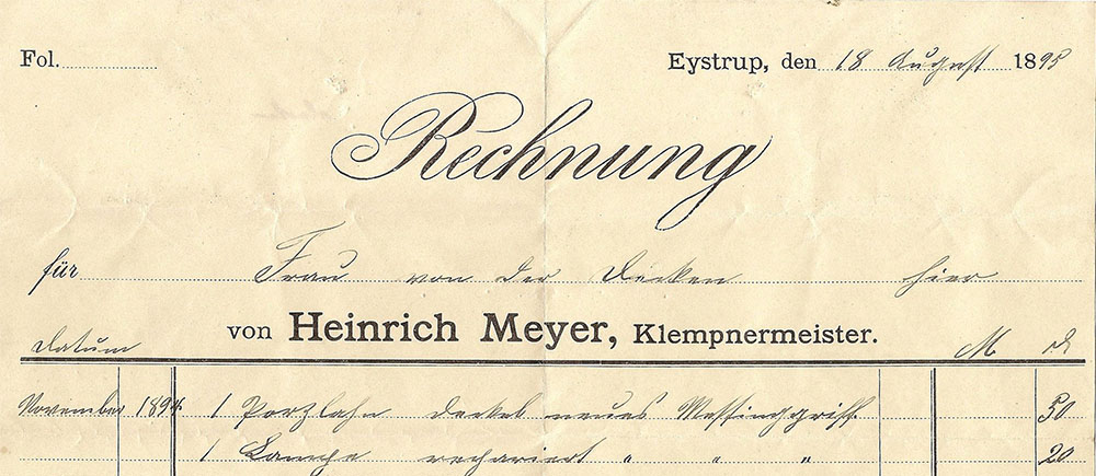 Klepnermeister Heinrich Meyer