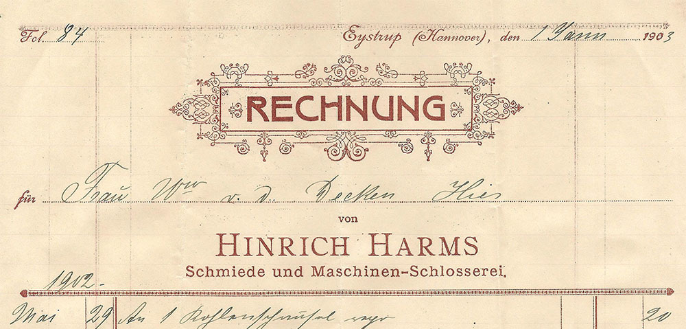 Schmiede und Machinen-Schlosserei Hinrich Harms