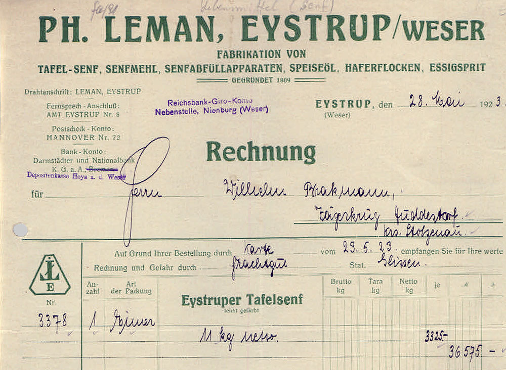 Ph. Leman Tafel-Senf-Fabrik