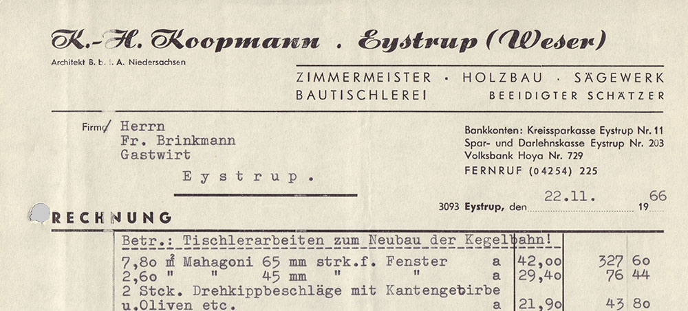 K.-H. Koopmann Zimmermeister Holzbau Sägewerk Bautischlerei Beidigter Schätzer