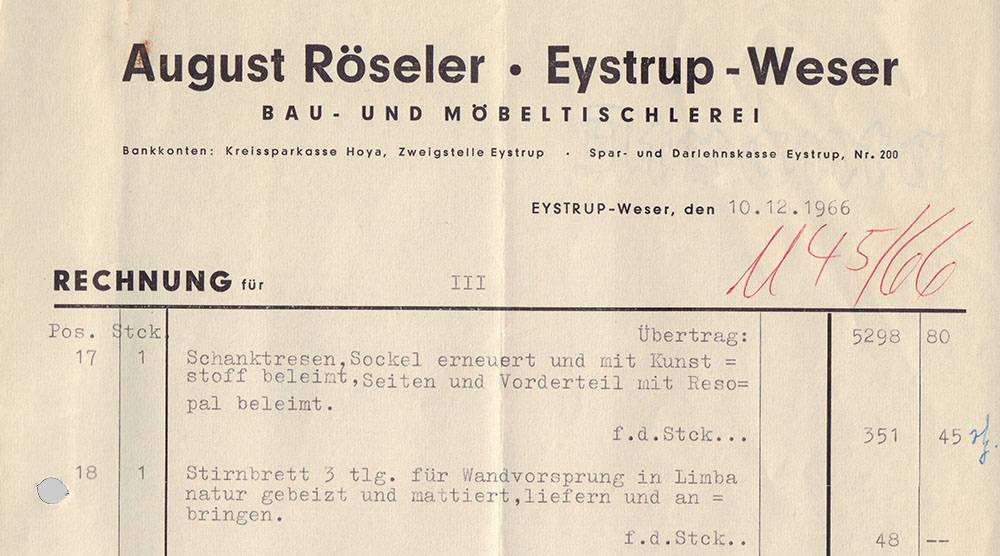 August Röseler Bau- und Möbelischlerei