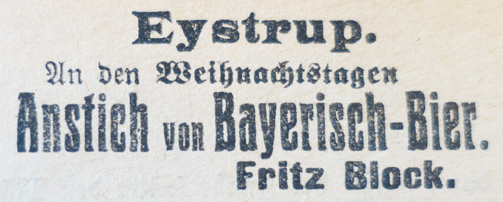 Hoyaer Wochenblatt vom 24.12.1909