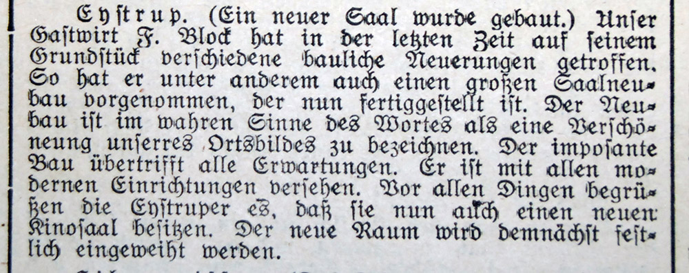 Hoyaer Wochenblatt vom 26.11.1938 