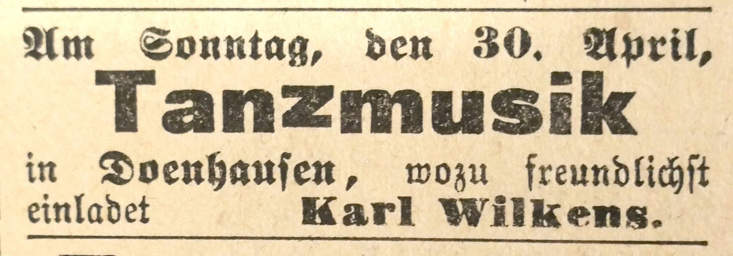 Hoyaer Wochenblatt vom 28.04.1899