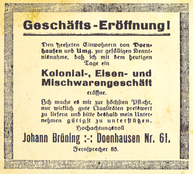 Hoyaer Wochenbaltt vom 21.06.1929