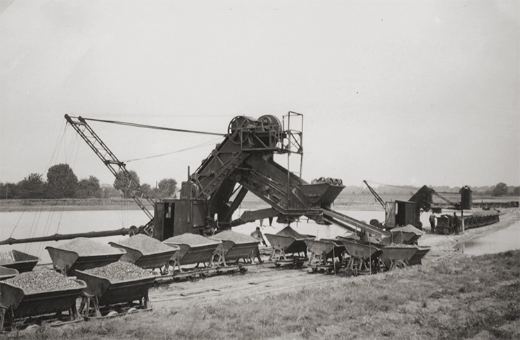 Kiesbaggerei in Mahlen