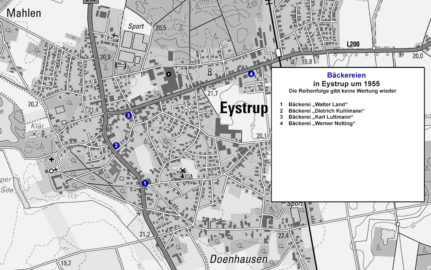 Eystruper Bäckereien um 1955