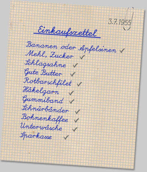 Einkaufszettel