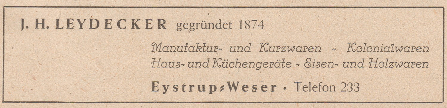 Das Kolonialwarengeschäftes Claus Schacht