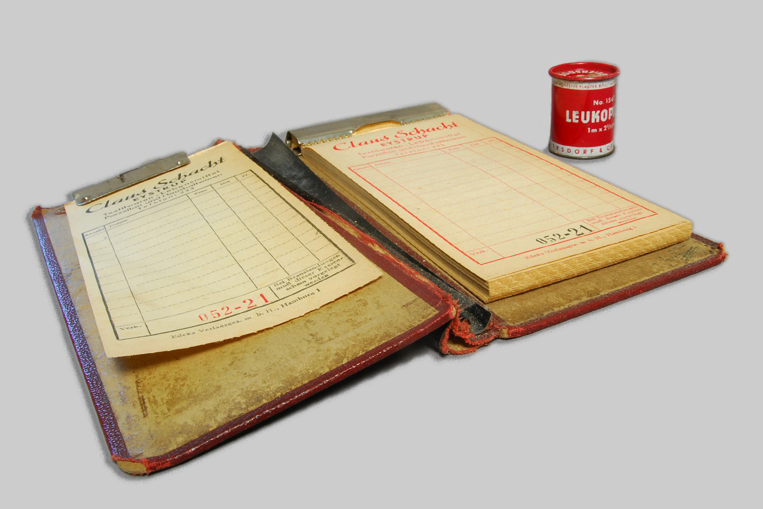 Quittungsblock des Textil und Lebensmittelgeschäftes Claus Schacht 