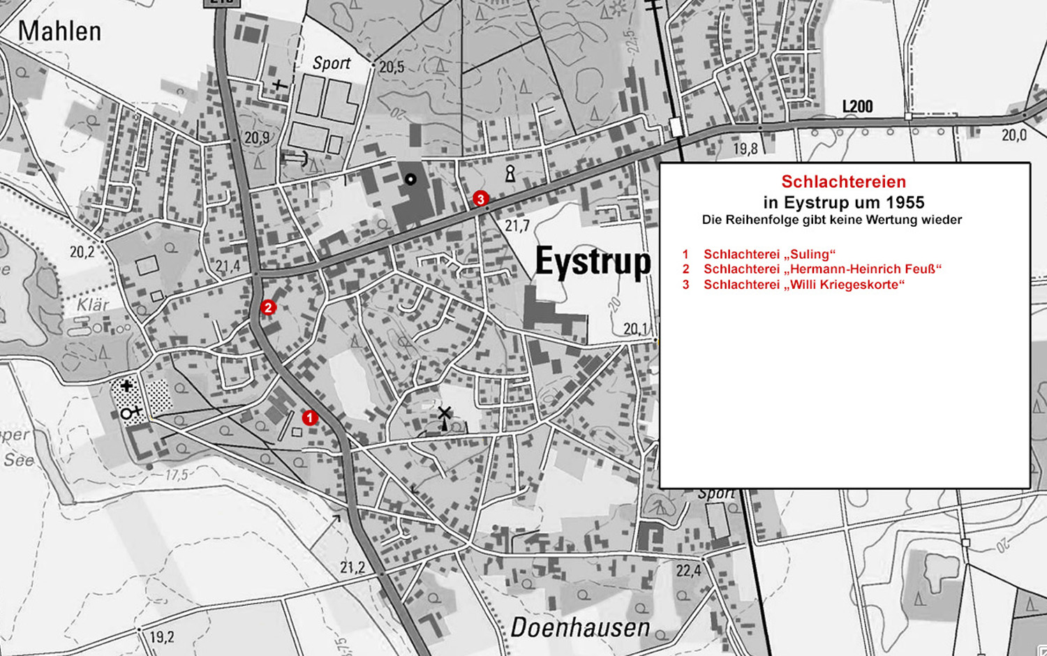 Eystruper Schlachtereien um 1955