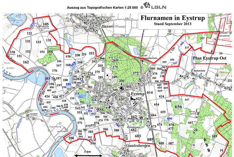 Flurnamen in der ehemaligen Samtgemeinde Eystrup