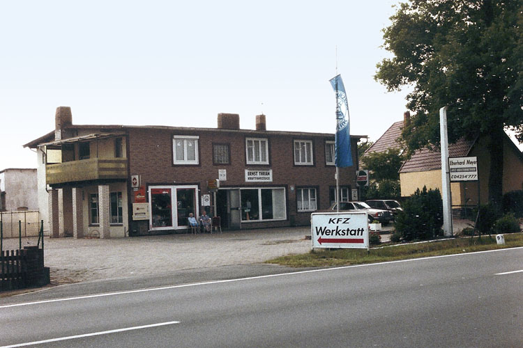 Hauptstraße 10 (OT Mahlen), früher Autowerkstatt Ernst Thran um 1989