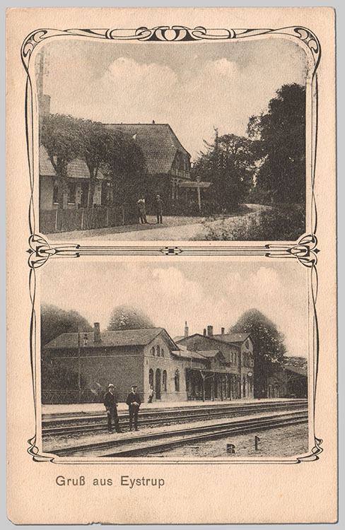 Alte Ansichtskarte aus Eystrup