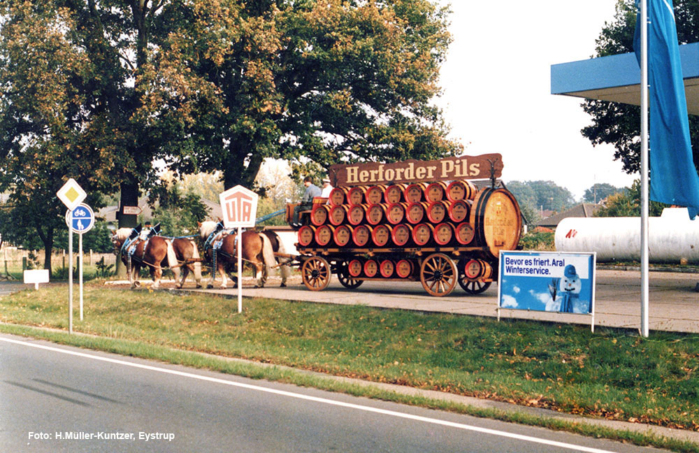 Brauereigespann der Felsenkeller Brauerei Herford